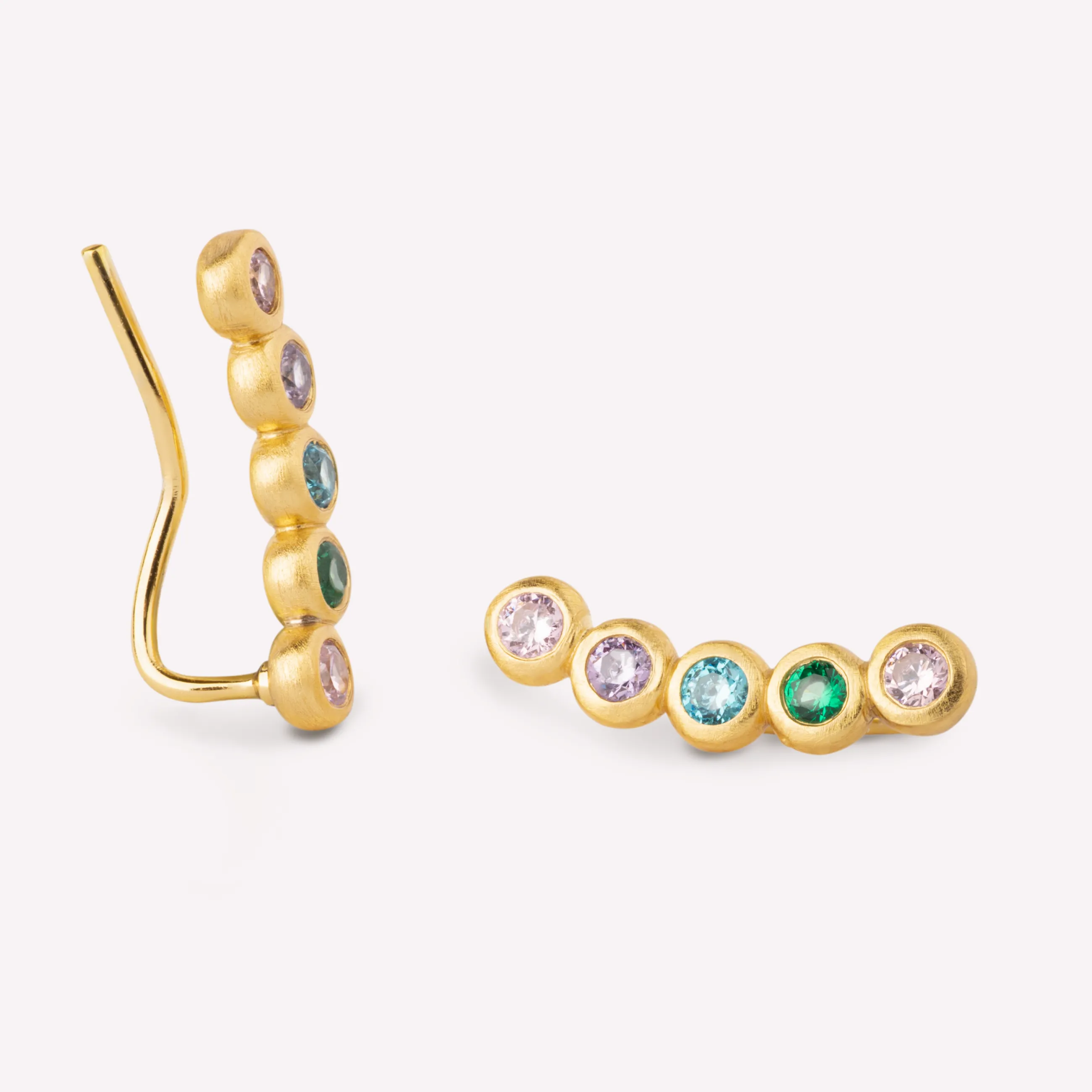 byBiehl® Danmark Gloria Earclimbers Colors 14K forgyldt sølv / colors New