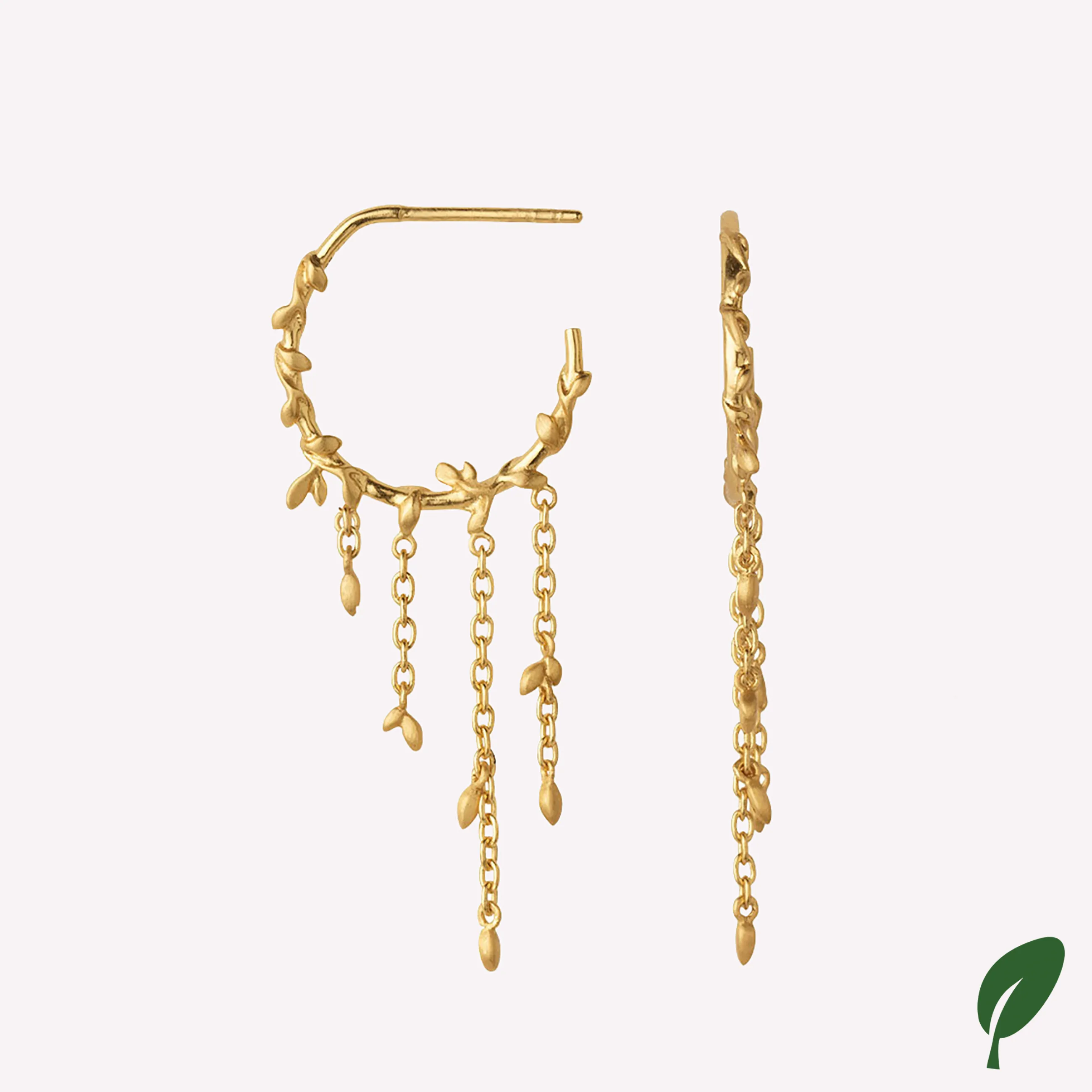 byBiehl® Danmark Jungle Ivy Hoops 14K forgyldt sølv Cheap