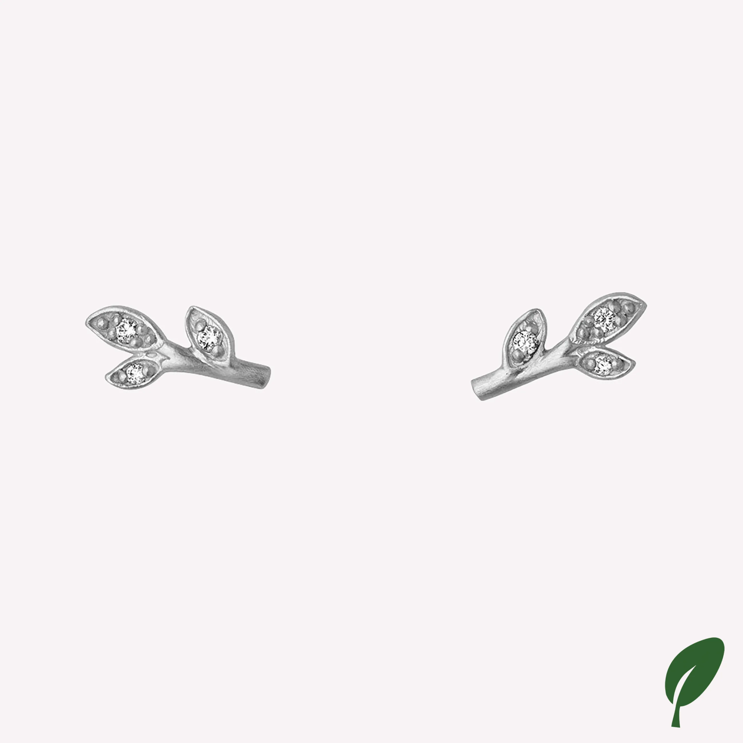 byBiehl® Danmark Jungle Ivy Sparkle Leaf ørestikker Sterling sølv Best