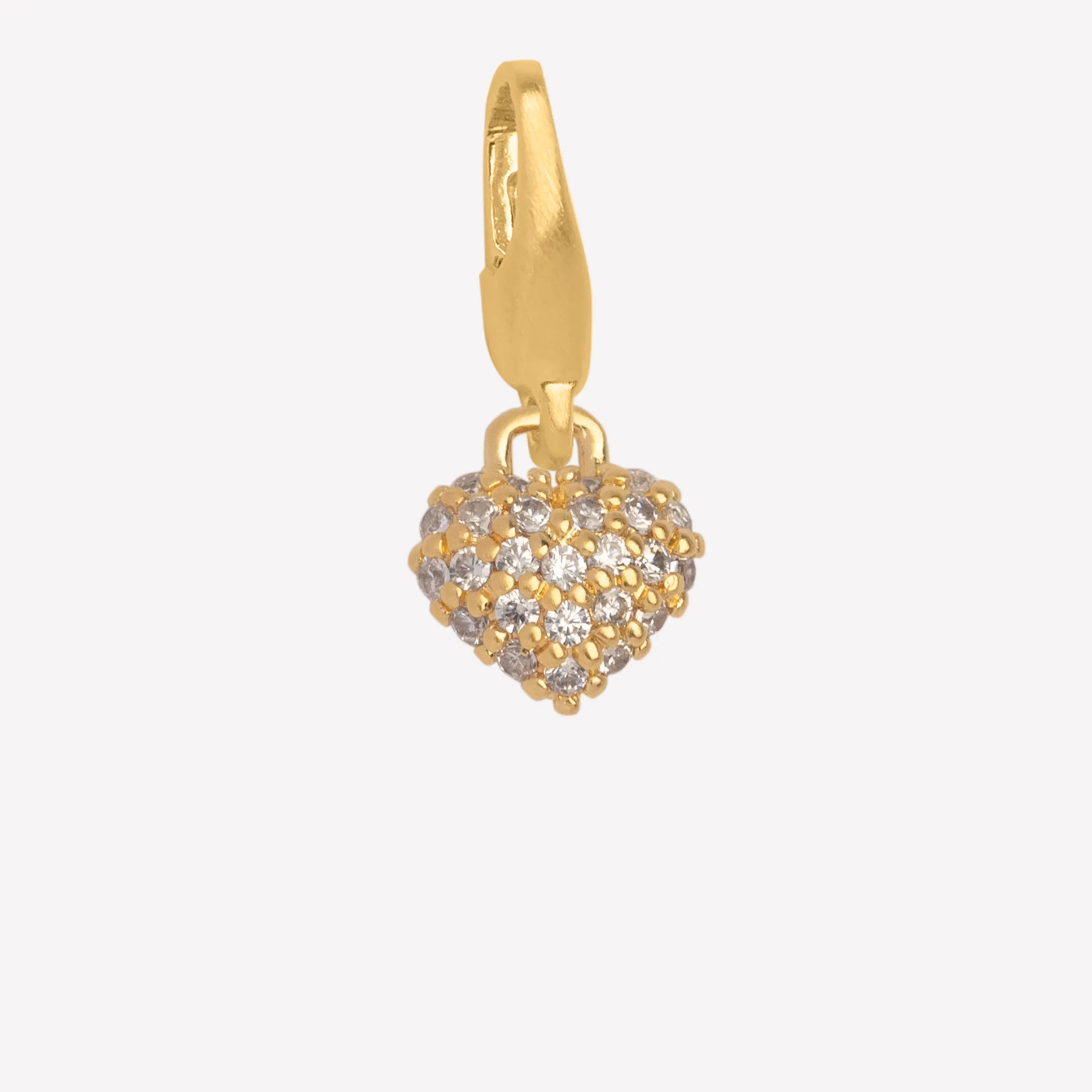 byBiehl® Danmark Mini Sparkle Heart Charm 14k guldbelagt Cheap
