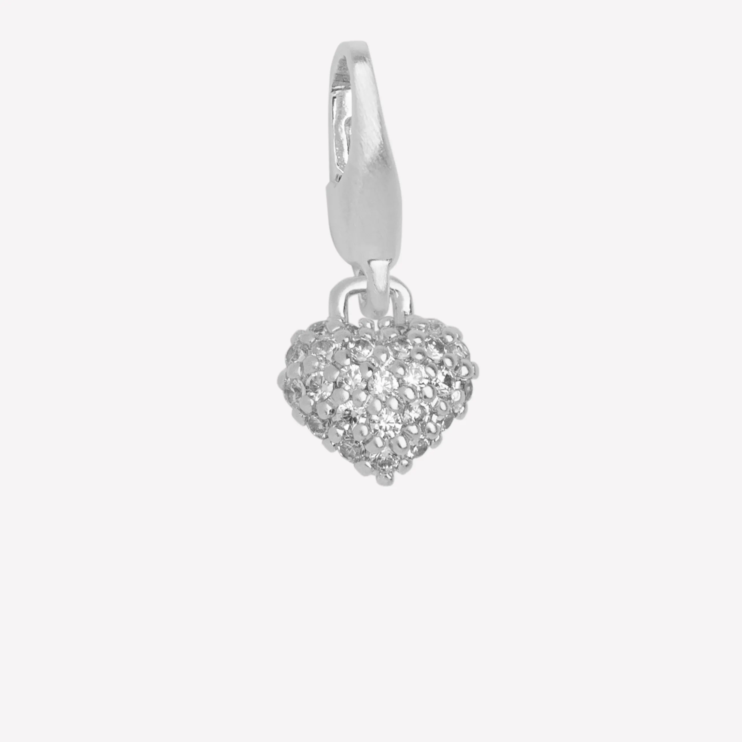 byBiehl® Danmark Mini Sparkle Heart Charm Sterling sølv Store