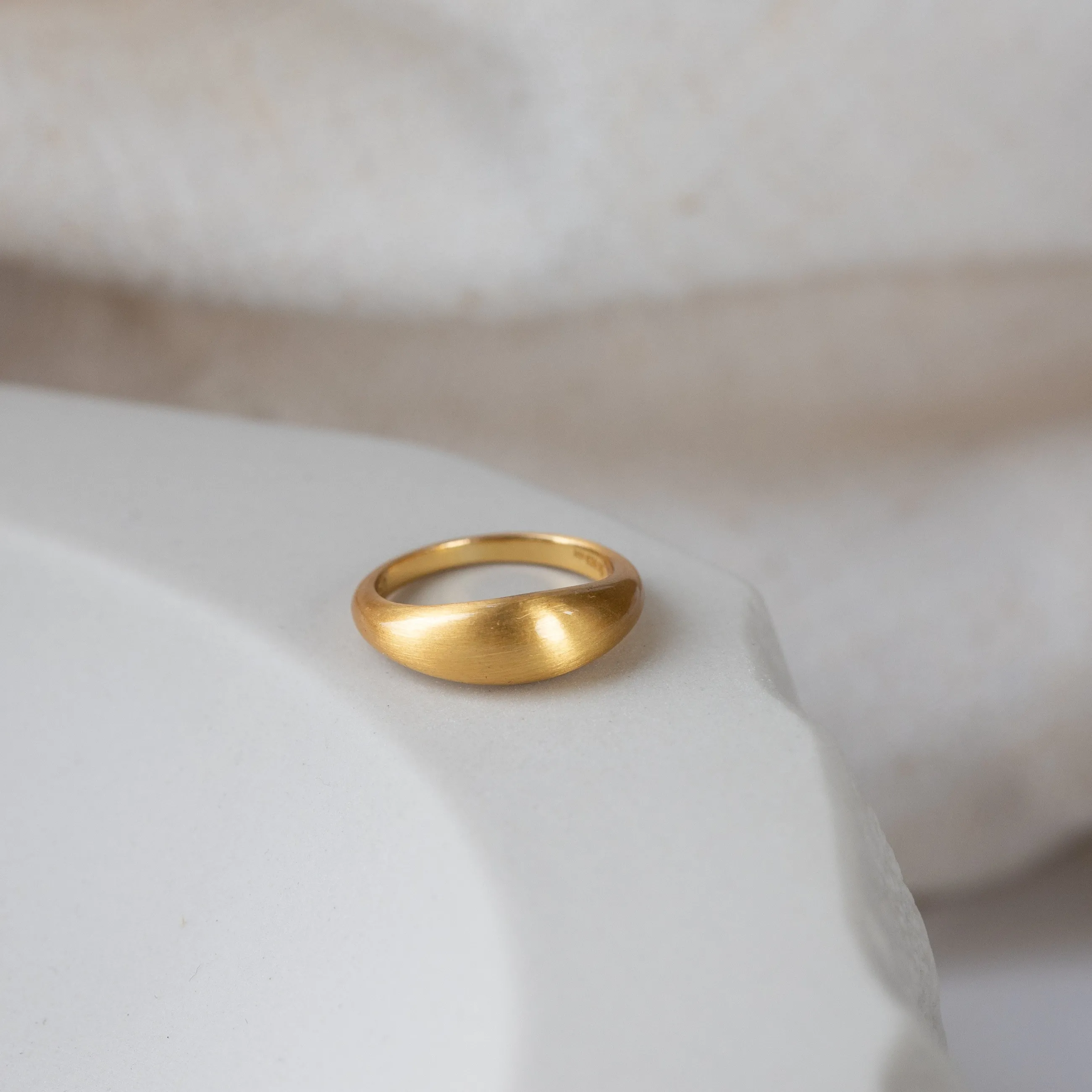 byBiehl® Danmark Ocean Flow ring 14K forgyldt sølv Flash Sale