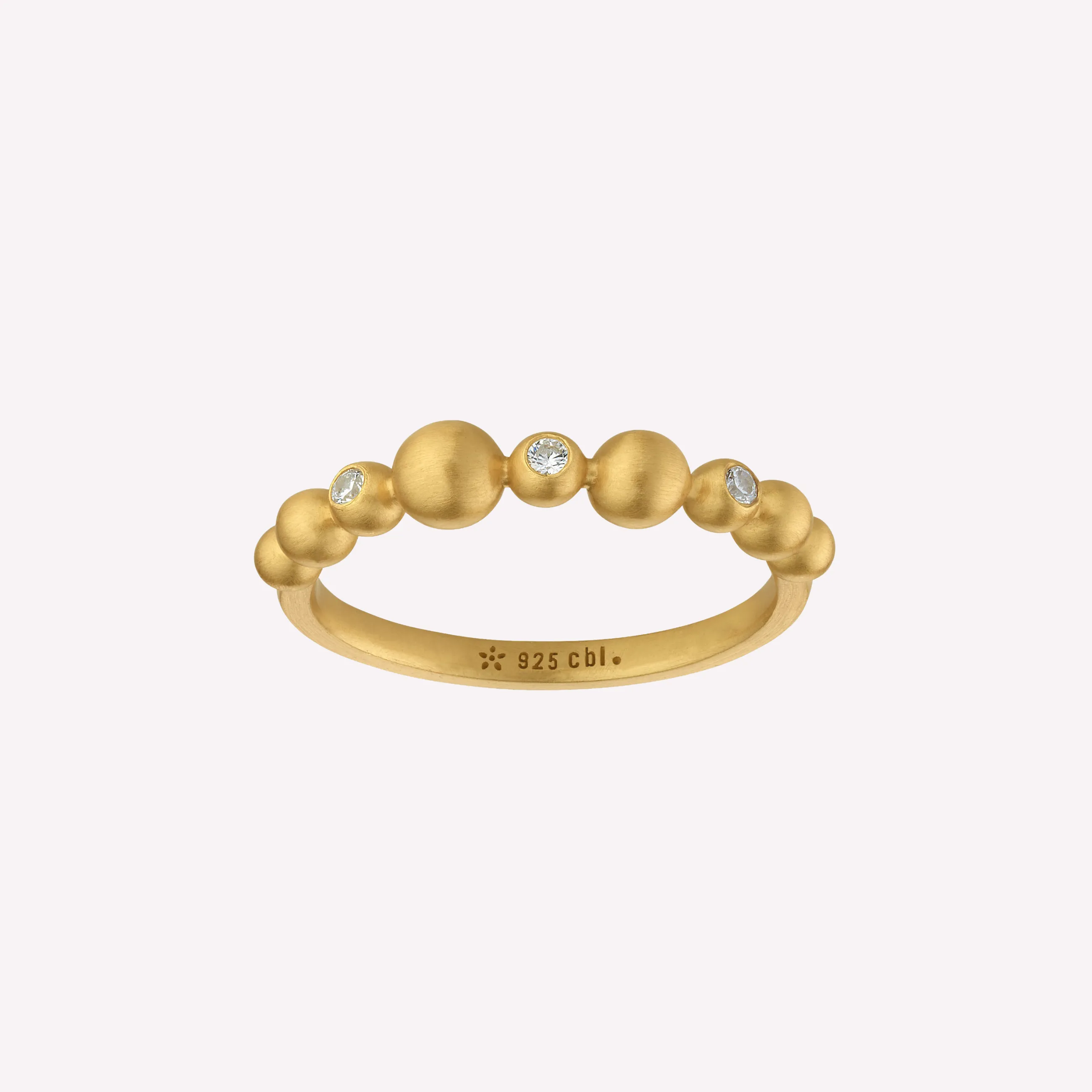 byBiehl® Danmark Pebbles Band 14K forgyldt sølv Store