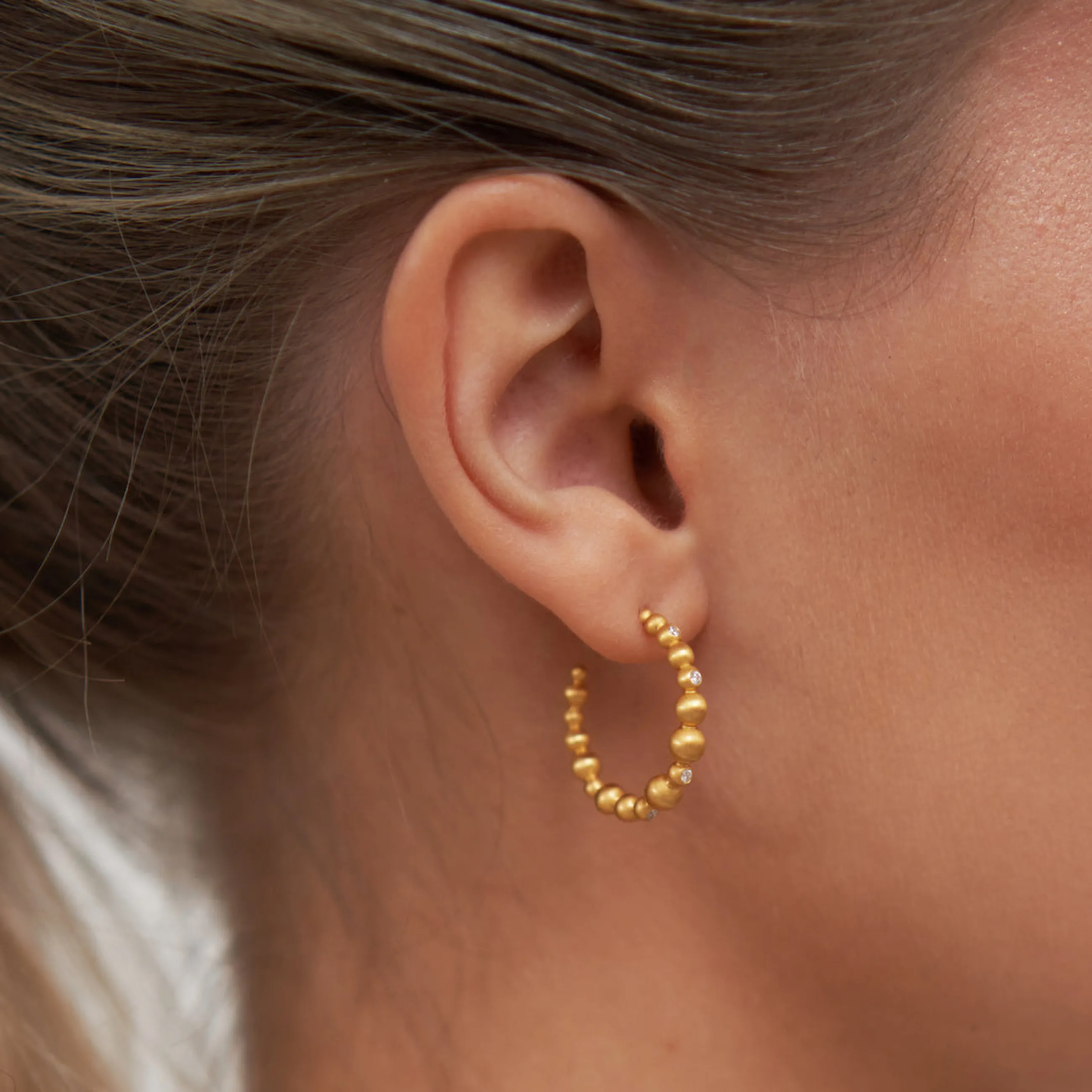 byBiehl® Danmark Pebbles Hoops 14K forgyldt sølv Outlet